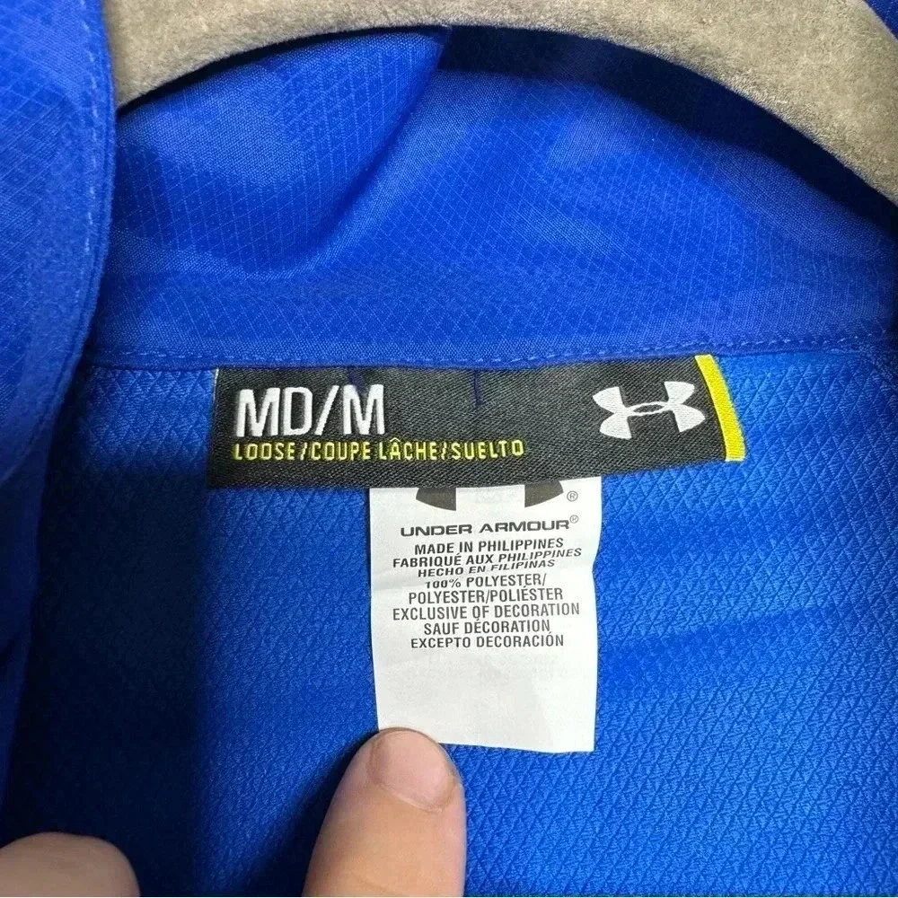 Under Armour Men’s Blue Chicago 1/4 Zip Pullover Lightweight Jacket size Medium